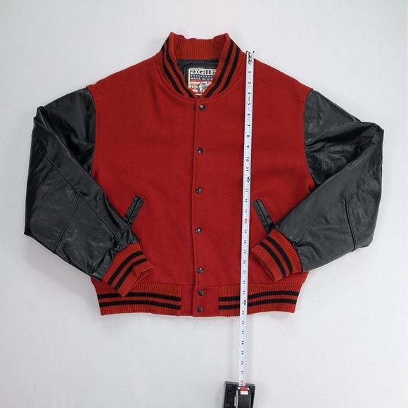 Vintage Varsity Jacket Wool & Leather Sleeves Made in USA - Picture 7 of 13